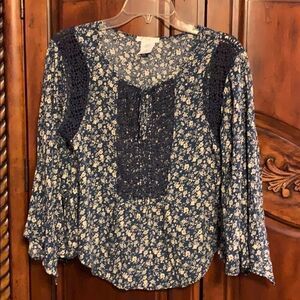 Easley flower print cotton blouse- size S